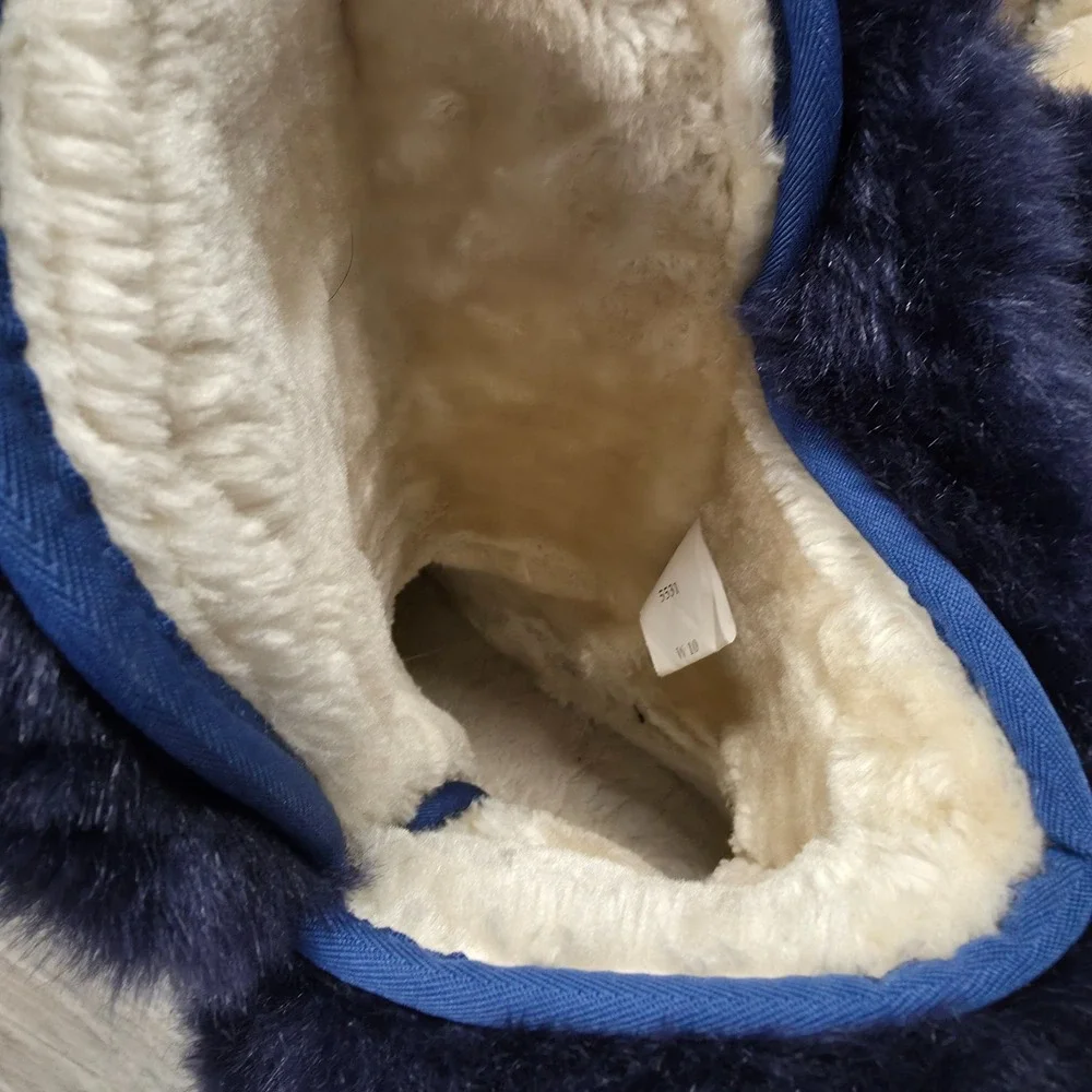 Seattle Seahawks Winter Boots Womens‎ 10 Blue NFL Faux Suede Faux Fur Cozy Plush